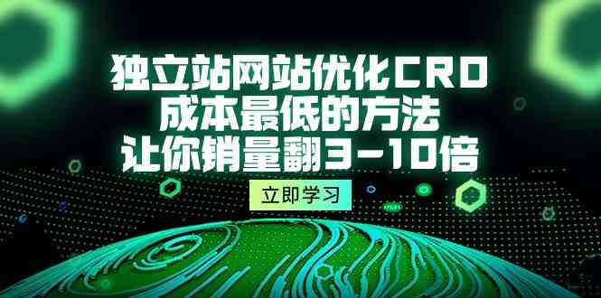 （10173期）独立站网站优化CRO，成本最低的方法，让你销量翻3-10倍（5节课）-副业项目资源网