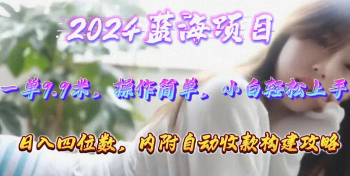 （10204期）年轻群体的蓝海市场，1单9.9元，操作简单，小白轻松上手，日入四位数-副业项目资源网