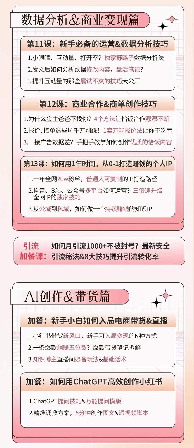 图片[5]-（10666期）小红书特训营12期：从定位 到起号、到变现全路径带你快速打通爆款任督二脉-副业项目资源网