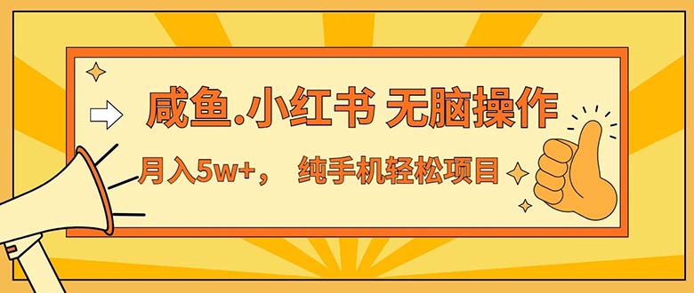 （11524期）2024最赚钱的项目，咸鱼，小红书无脑操作，每单利润500+，轻松月入5万+…-副业项目资源网