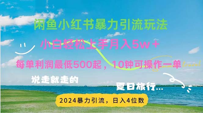 （11650期）2024暑假赚钱项目小红书咸鱼暴力引流，简单无脑操作，每单利润500+，…-副业项目资源网