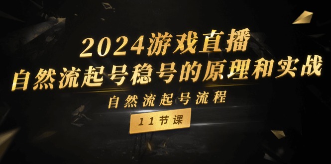 （11653期）2024游戏直播-自然流起号稳号的原理和实战，自然流起号流程（11节）-副业项目资源网