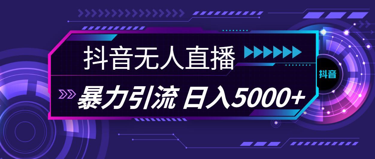 （11709期）抖音无人直播，暴利引流，日入5000+-副业项目资源网