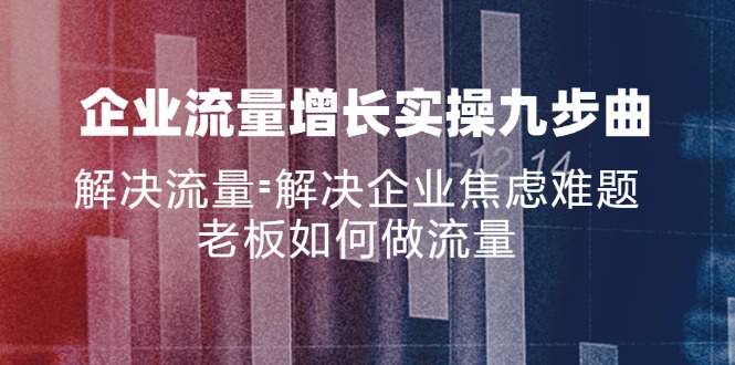 （11822期）企业流量增长实战九步曲，解决流量=解决企业焦虑难题，老板如何做流量-副业项目资源网