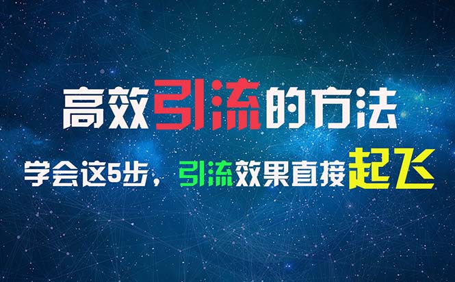 （11776期）高效引流的方法，可以帮助你日引300+创业粉，一年轻松收入30万，比打工强-副业项目资源网