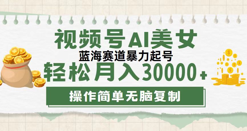 （12087期）视频号AI美女跳舞，轻松月入30000+，蓝海赛道，流量池巨大，起号猛，无…-副业项目资源网