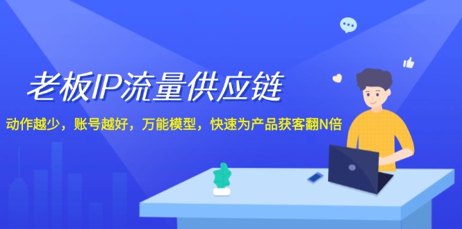 （12077期）老板 IP流量 供应链，动作越少，账号越好，万能模型，快速为产品获客翻N倍-副业项目资源网