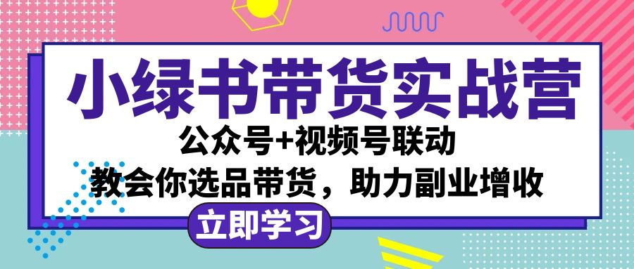 （12848期）小绿书AI带货实战营：公众号+视频号联动，教会你选品带货，助力副业增收-副业项目资源网