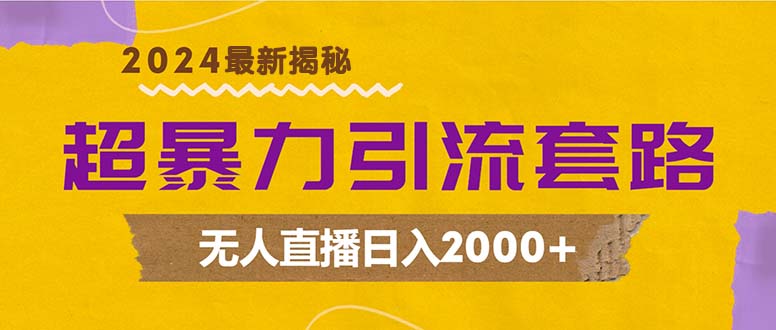 （12800期）超暴力引流套路，无人直播日入2000+-副业项目资源网