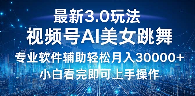 （12788期）视频号最新3.0玩法，当天起号小白也能轻松月入30000+-副业项目资源网