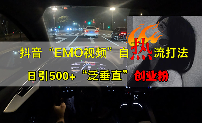 （13029期）抖音EMO视频自热打法，日引500+“泛垂直”创业粉-副业项目资源网