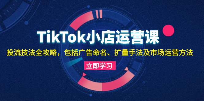 （13063期）TikTok小店运营课：投流技法全攻略，包括广告命名 扩量手法及市场运营方法-副业项目资源网