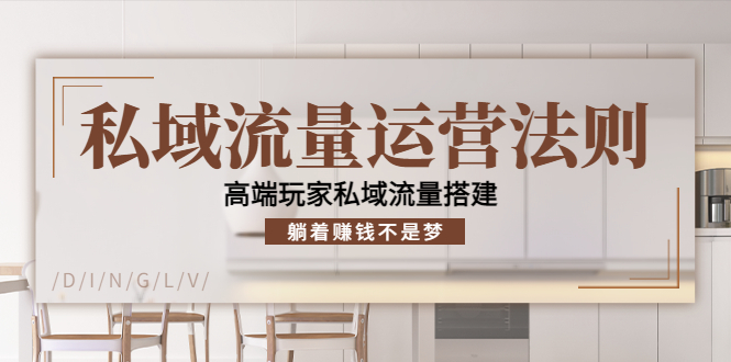 （4105期）私域流量运营法则，高端玩家私域流量搭建，躺着赚钱不是梦！-副业库