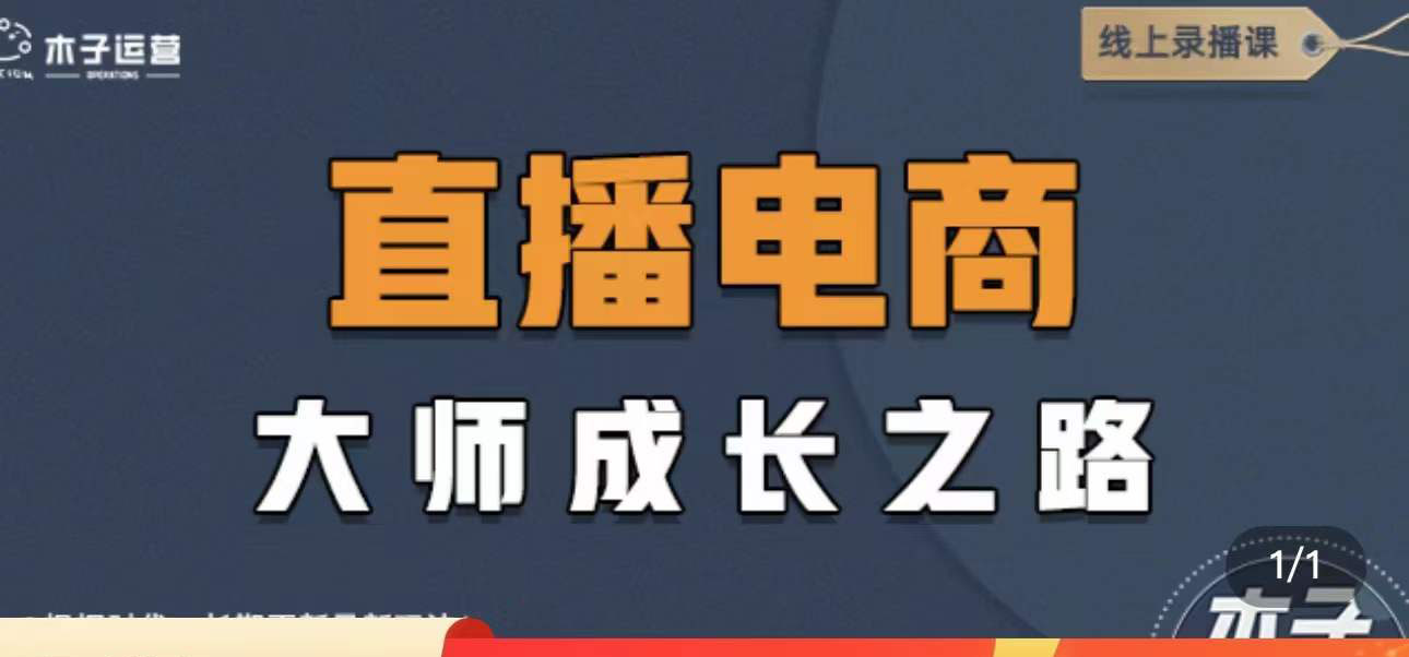 （4200期）直播电商高手成长之路：教你成为直播电商大师，玩转四大板块（25节）-副业库