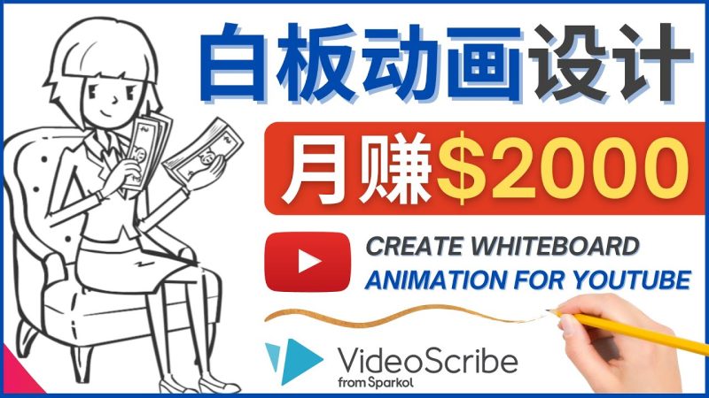 (4341期)创建白板动画(WhiteBoard Animation)YouTube频道,月赚2000美元-副业库
