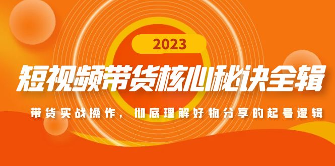 （4904期）短视频带货核心秘诀全辑：带货实战操作，彻底理解好物分享的起号逻辑-副业库