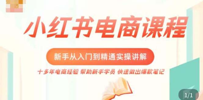（5049期）小红书电商新手入门到精通实操课，从入门到精通做爆款笔记，开店运营-副业库