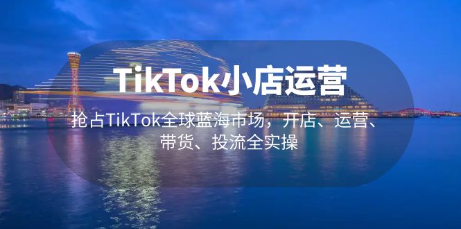 （5200期）TikTok小店运营 抢占TikTok全球蓝海市场，开店、运营、带货、投流全实操-副业库