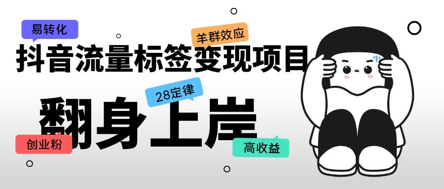 （5514期）抖音流量标签变现项目，抖音创业粉轻松转化，单价高收益简单-副业库