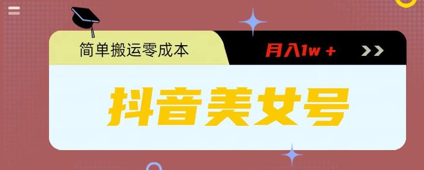 （5951期）0粉无门槛暴力起号美女号，简单搬运月入1w＋-副业库