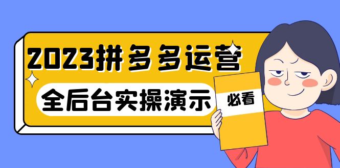 （6152期）2023拼多多·运营：14节干货实战课，拒绝-口嗨，全后台实操演示-副业库