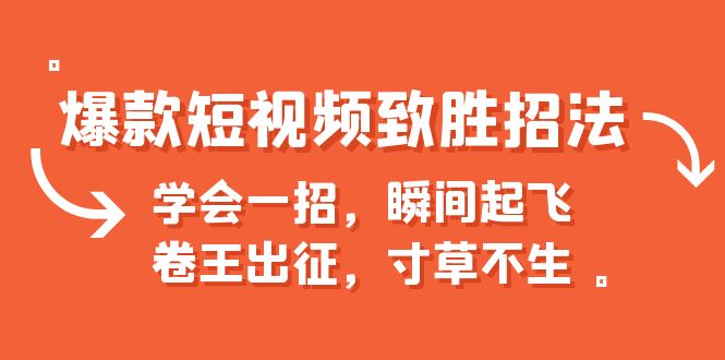 （6569期）爆款短视频致胜招法，学会一招，瞬间起飞，卷王出征，寸草不生-副业库