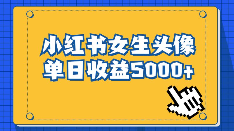 (6725期)长期稳定项目,小红书女生头像号,最高单日收益5000+适合在家做的副业项目-副业库