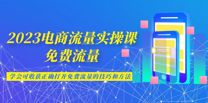 （6880期）2023电商流量实操课-免费流量，学会可收获正确打开免费流量的技巧和方法-副业库