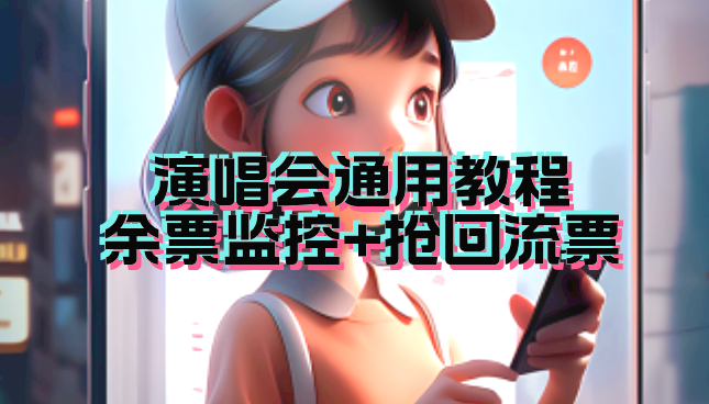 （7007期）演唱会通用_余票监控+抢回流票（教程+软件）-副业库