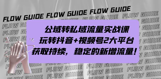 （7064期）公域转私域流量实战课，玩转抖音+视频号2大平台，获取持续，稳定的新增流量-副业库
