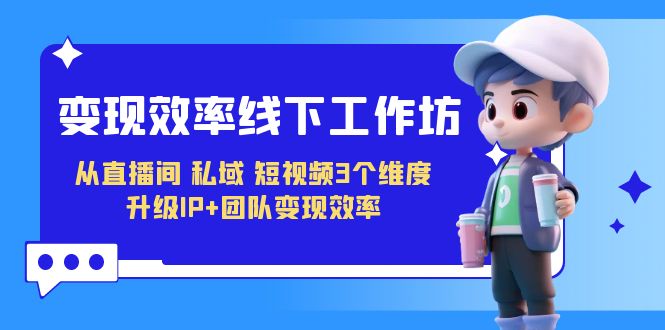 （7095期）变现-效率线下工作坊，从直播间、私域、短视频3个维度 升级IP+团队变现效率-副业库
