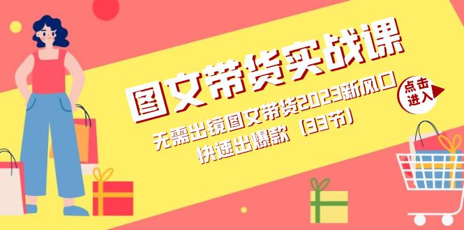 （7496期）图文带货实战课：无需出镜图文带货2023新风口，快速出爆款（33节）-副业库