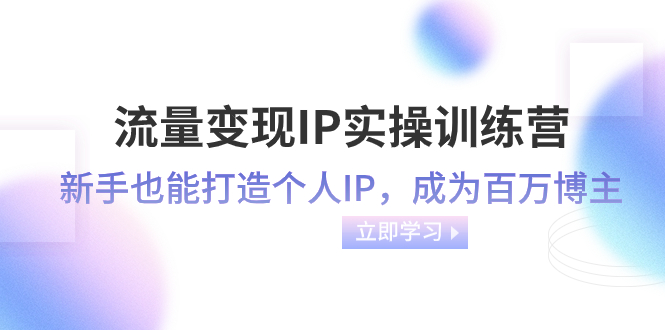 （8134期）流量变现-IP实操训练营：新手也能打造个人IP，成为百万 博主（46节课）-副业库