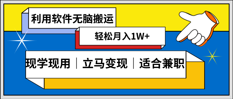 （8496期）低密度新赛道 视频无脑搬 一天1000+几分钟一条原创视频 零成本零门槛超简单-副业库