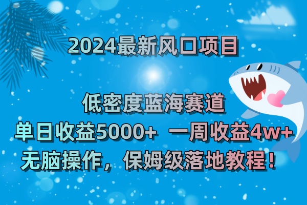 图片[2]-（8545期）2024最新风口项目 低密度蓝海赛道，日收益5000+周收益4w+ 无脑操作，保…-副业库