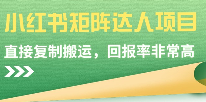 （9019期）小红书矩阵达人项目，直接复制搬运，回报率非常高-副业库