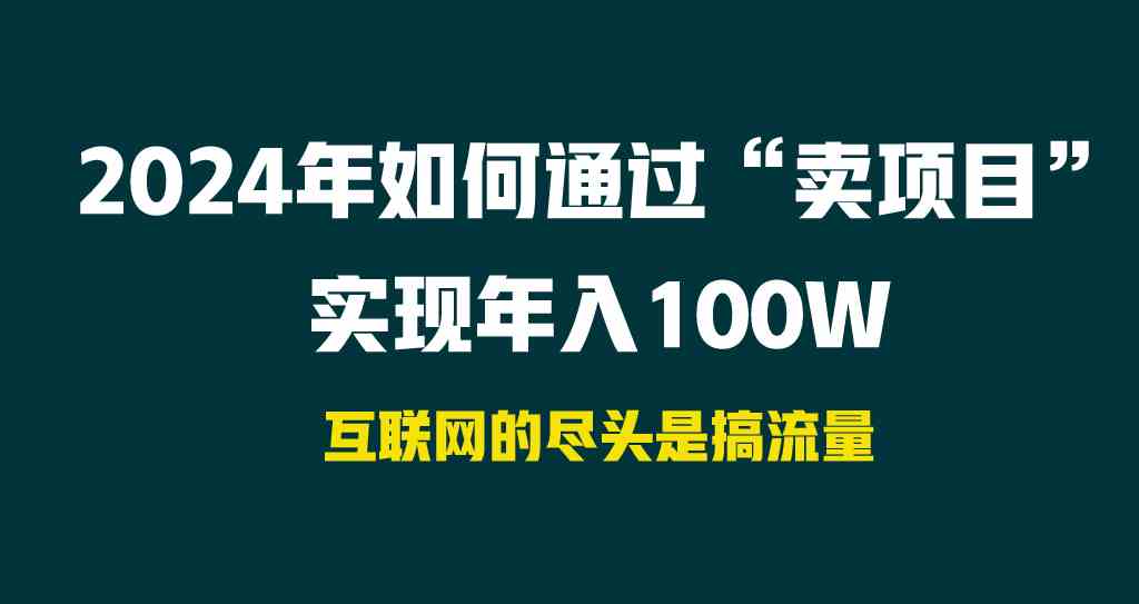 （9147期） 2024年如何通过“卖项目”实现年入100W-副业库