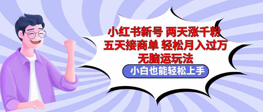 （9239期）小红书新号两天涨千粉五天接商单轻松月入过万 无脑搬运玩法 小白也能轻…-副业库
