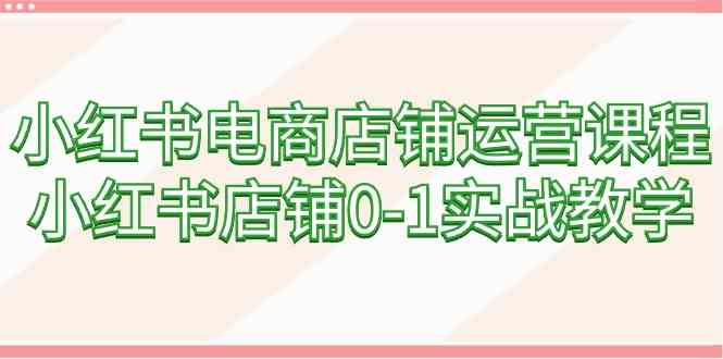 （9249期）小红书电商店铺运营课程，小红书店铺0-1实战教学（60节课）-副业库