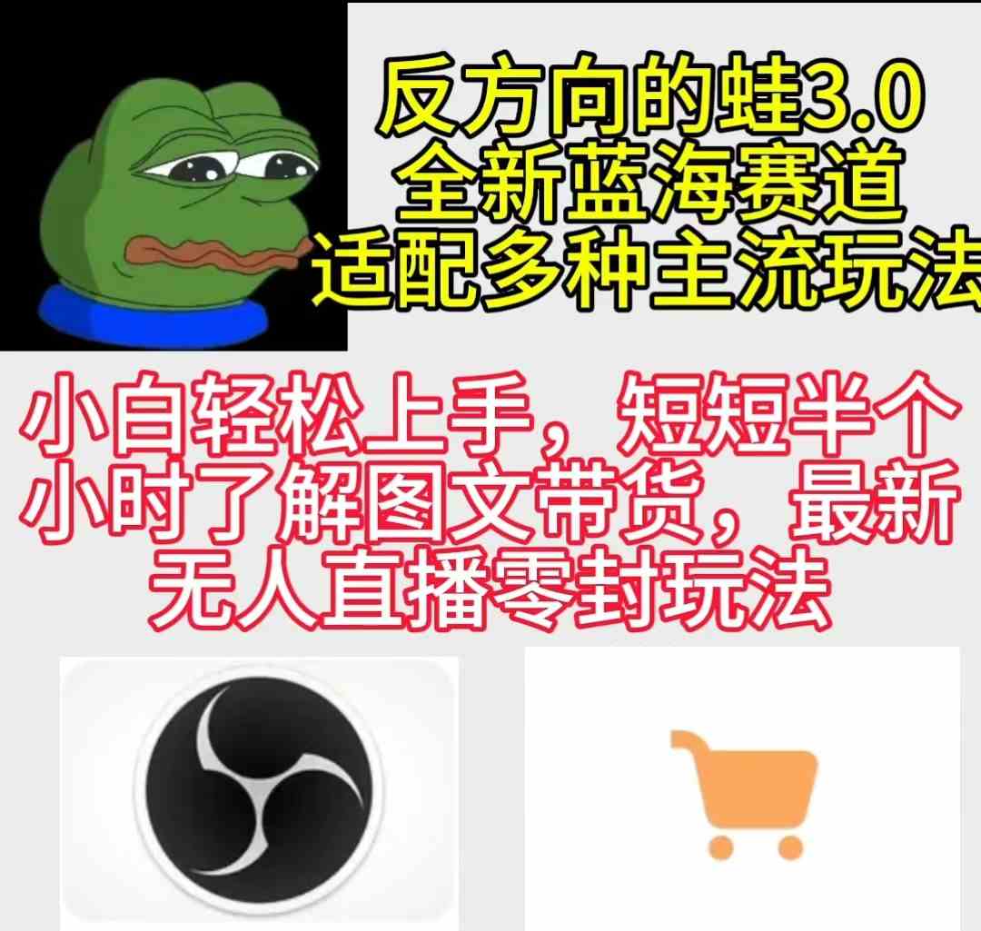 （9485期）反方向的蛙3.0，图文最新玩法，变现多元化，新蓝海项目，小白轻松上手-副业库