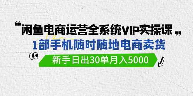 （9547期）闲鱼电商运营全系统VIP实战课，1部手机随时随地卖货，新手日出30单月入5000-副业库