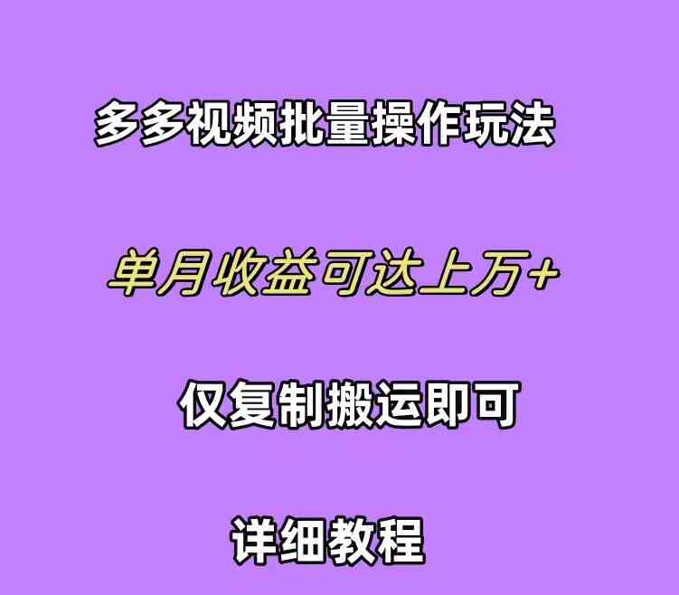 （10029期）拼多多视频带货快速过爆款选品教程 每天轻轻松松赚取三位数佣金 小白必…-副业库