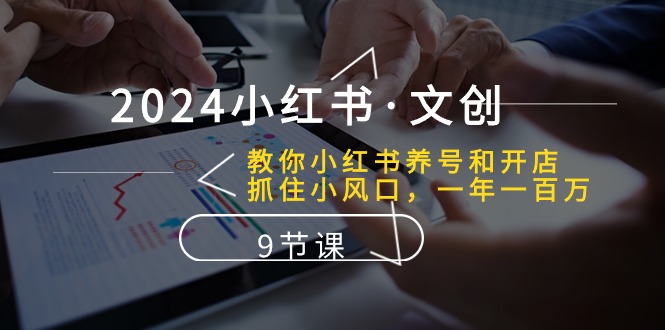 （10440期）2024小红书·文创：教你小红书养号和开店、抓住小风口 一年一百万 (9节课)-副业库