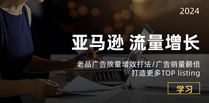 （10566期）亚马逊流量 增长-老品广告 放量增效打法/销量翻倍/打造更多TOP listing-副业库