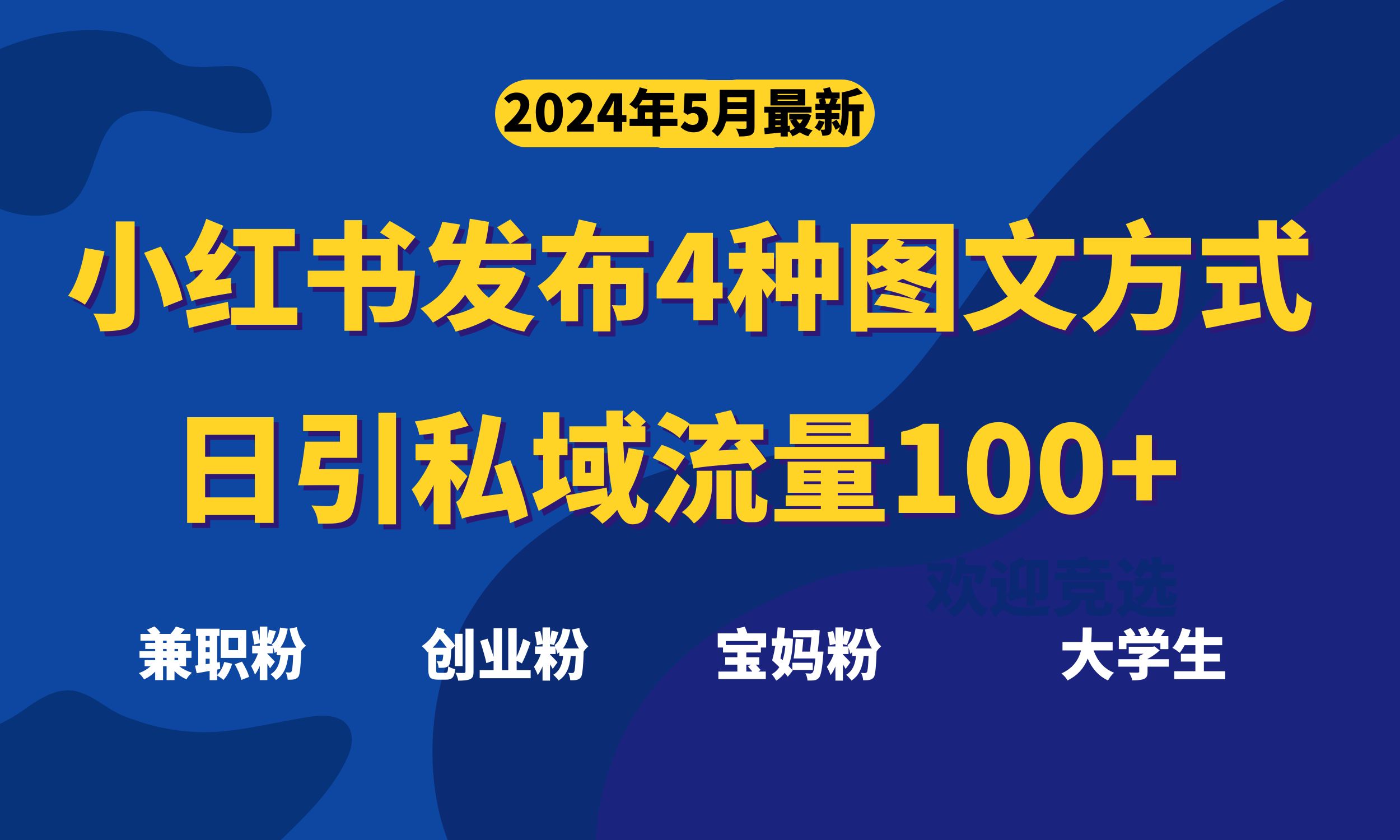 （10677期）最新小红书发布这四种图文，日引私域流量100+不成问题，-副业库