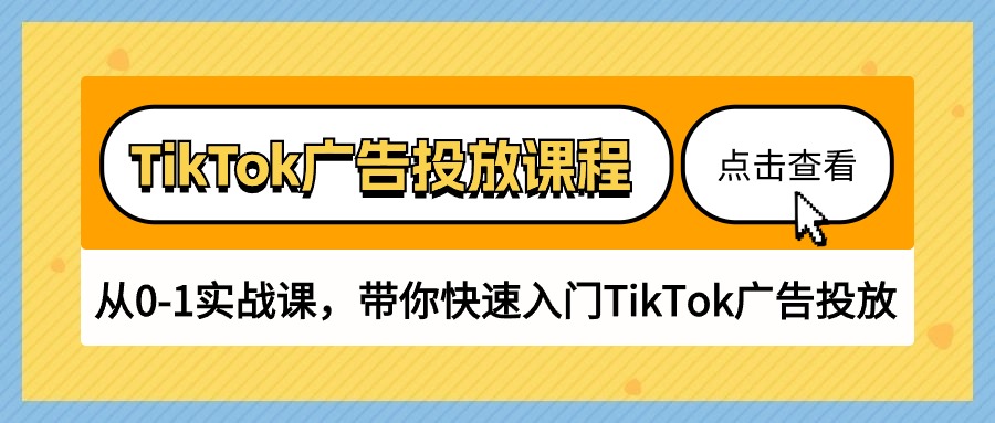 （10731期）TikTok广告投放课程，从0-1实战课，带你快速入门TikTok广告投放（30节课）-副业库