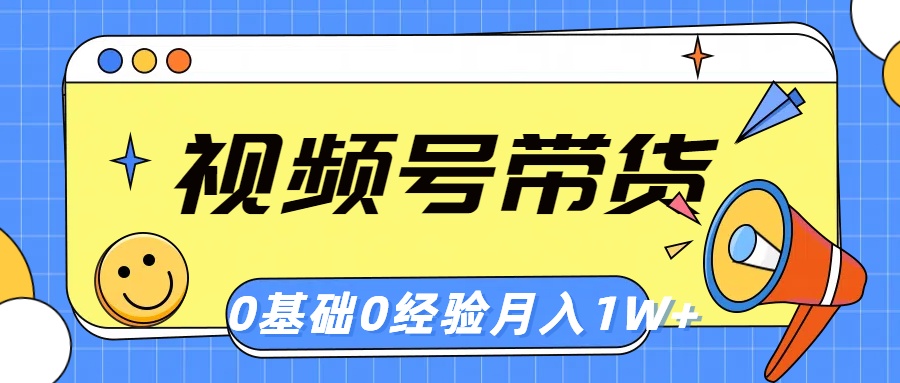 （10723期）视频号轻创业带货，零基础，零经验，月入1w+-副业库