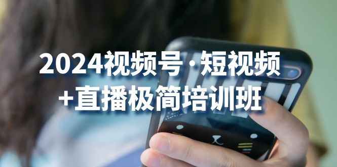 （10797期）2024视频号·短视频+直播极简培训班：抓住视频号风口，流量红利-副业库
