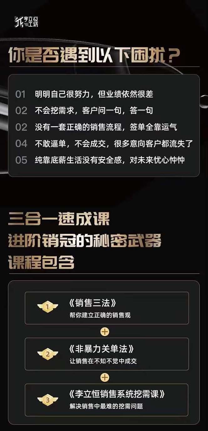 图片[2]-（10799期）从小新手到销冠 三合一速成：销售3法+非暴力关单法+销售系统挖需课 (27节)-副业库