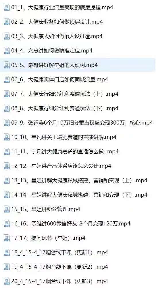 图片[3]-（10871期）大健康 流量 变现2.0：拓高变现 流量/成高客单/低粉高变现/只讲落地实战-副业库